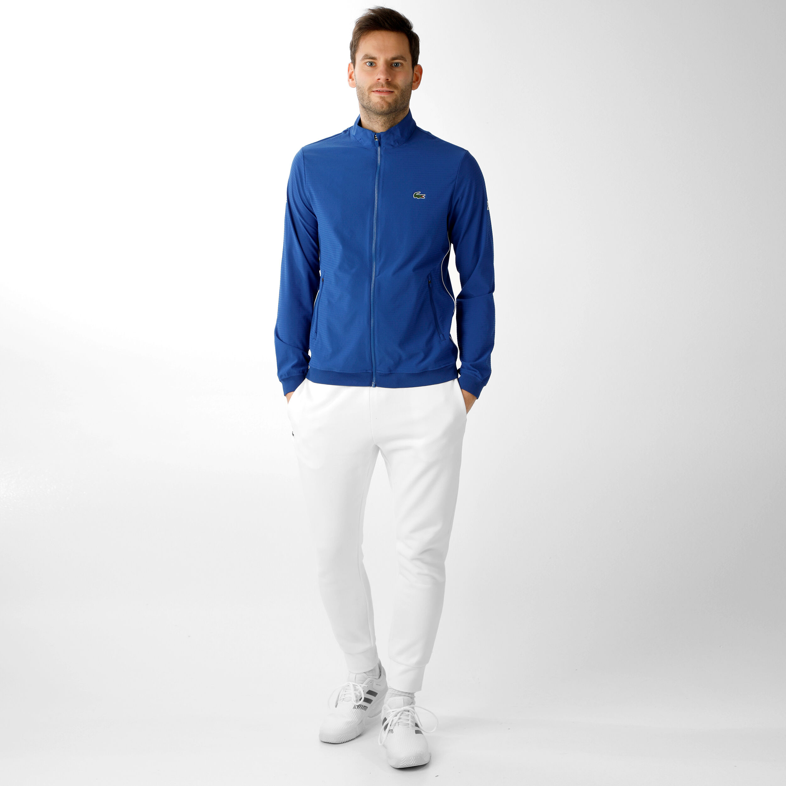 Buy Lacoste Novak Djokovic Veste De Survetement Hommes Bleu Vert Fonce online Tennis Point BE