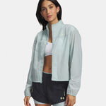 V&ecirc;tements Under Armour Under Armour Explor Trail Run Wind  Veste running Femmes-bleu, vert clair