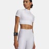 HeatGear Crop T-shirt Femmes-blanc, gris