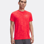 V&ecirc;tements Under Armour Under Armour Launch Camo Maillot De Course Hommes-Rouge Fluo