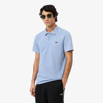 V&ecirc;tements Lacoste Lacoste Ribbed Collar Polo Hommes - bleu gris, blanc