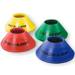Accessoires pour entraîneurs Dunlop Dunlop Set Cônes De Marquage Pack De 20-Jaune,Bleu
