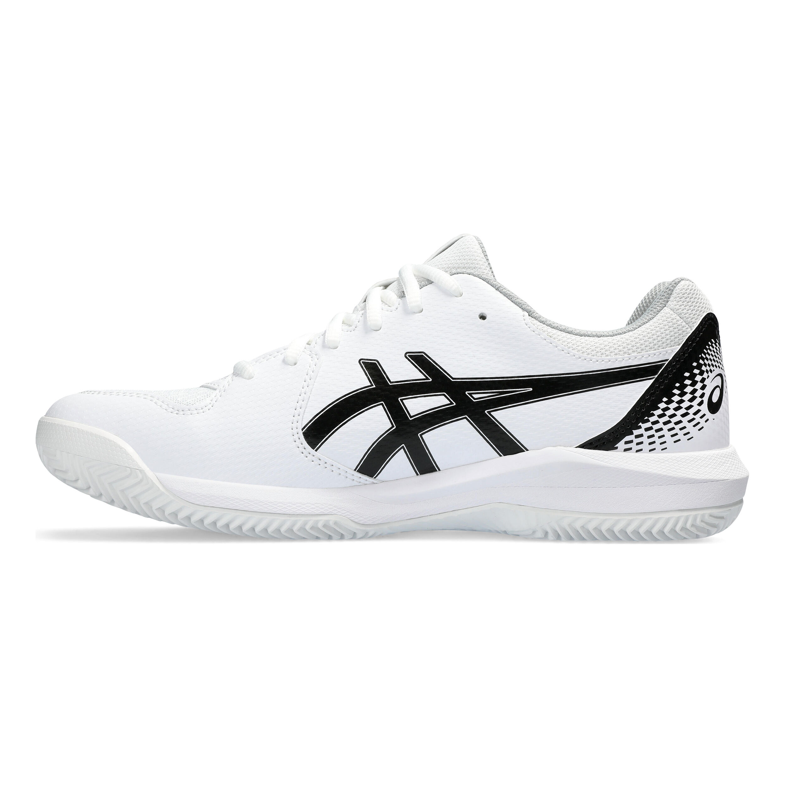 Asics blanche point noir hot sale