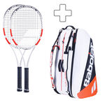 Lot De Raquettes Babolat 2x Pure Strike 16x19 plus Schlägertasche