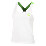 V&ecirc;tements de tennis Quiet Please Quiet Please Wild Serve & Volley 2.0 D&eacute;bardeur Tank Top Femmes-Blanc,Vert Fluo