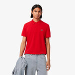 V&ecirc;tements Lacoste Lacoste Ribbed Collar Polo Polo Hommes - rouge