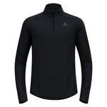 V&ecirc;tements Odlo Odlo Zeroweight Warm Mid Layer 1/2 Zip Maillot De Course Hommes-Noir