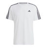 Essentials Train 3-Stripes Training T-shirt Hommes-Blanc,Noir