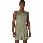 V&ecirc;tements ASICS ASICS Fujitrail Maillot De Course Hommes-Vert,Noir