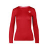 Mina Tech Roundneck Haut manches longues Filles - rouge fonc&eacute;, 