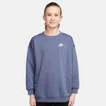 Vêtements Nike Nike Sportswear Club Fleece Oversized Crew Sweat-shirt Filles - bleu gris, blanc
