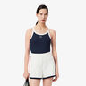 Débardeur Tank Top Femmes-Bleu Foncé,Blanc
