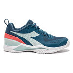 Chaussures de tennis Diadora Diadora Blushield Torneo 2 Chaussures Toutes Surfaces Femmes-Bleu Petrol, Mint