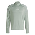 Vêtements adidas adidas Ultimate High Visibility Half-Zip Maillot De Course Hommes-Gris