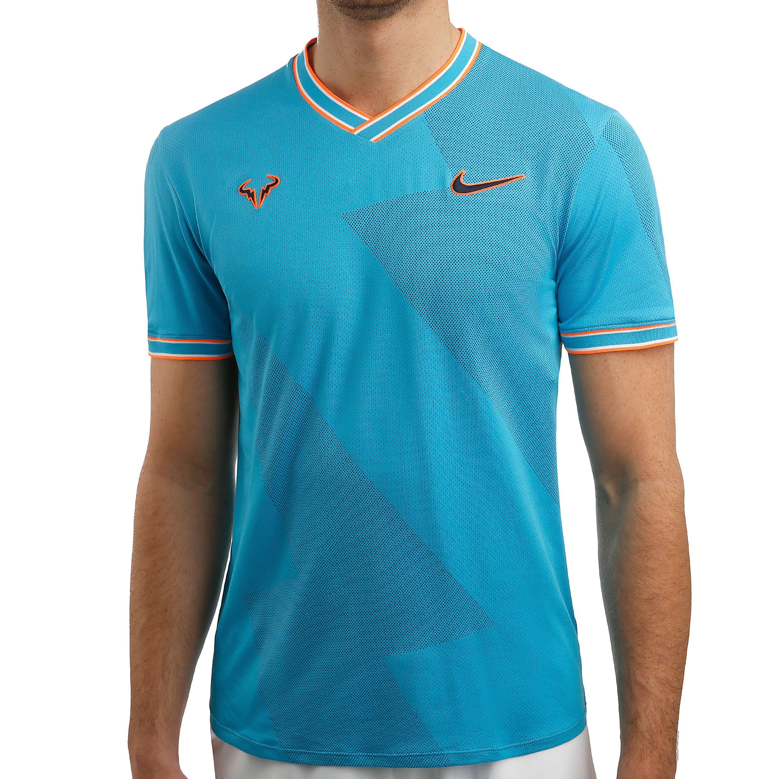 Buy Nike Rafael Nadal Aeroreact Jaquard T shirt Hommes Bleu Orange online Tennis Point BE