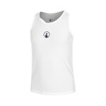 Vêtements de tennis Quiet Please Quiet Please Racerback Débardeur Tank Top Filles-Blanc,Bleu Foncé