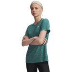 V&ecirc;tements Under Armour Under Armour Tech Twist T-shirt Femmes-vert, blanc