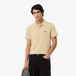 V&ecirc;tements Lacoste Lacoste Ribbed Collar Polo Hommes - beige, blanc