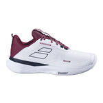 Chaussures de tennis Babolat Babolat Sfx Evo CLY Chaussure Terre Battue Hommes-Blanc,Rouge Fonc&eacute;
