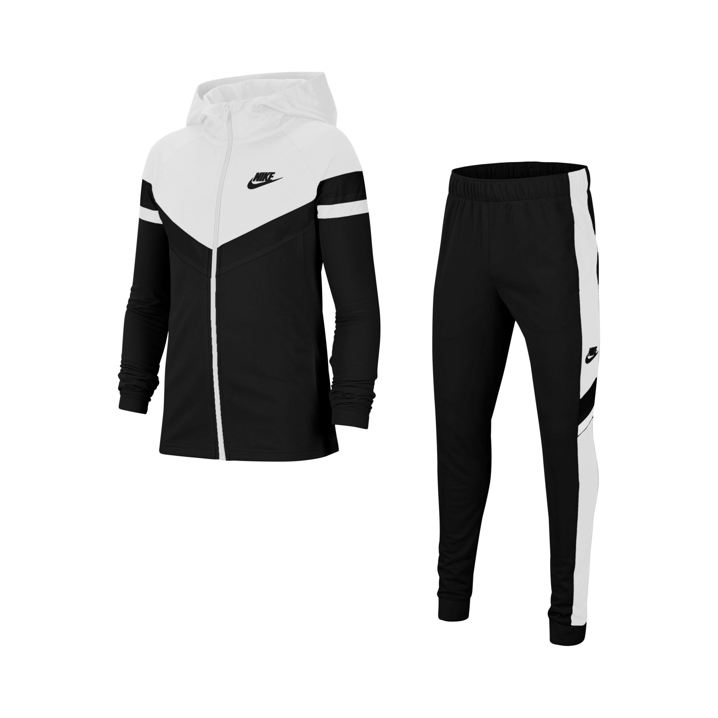 Survêtement nike sportswear woven blanc noir hot sale