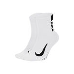 V&ecirc;tements Nike Nike Multiplier Chaussettes De Running Pack De 2 Unit&eacute;s-Blanc,Noir