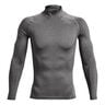 Heatgear Comp Mock Haut Manches Longues Hommes-Gris
