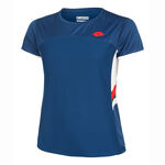 V&ecirc;tements Lotto Lotto Squadra III T-shirt Femmes-Bleu,Blanc