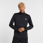 Vêtements New Balance New Balance Knit 1/4 Zip Haut Manches Longues Hommes-Noir