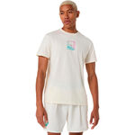 V&ecirc;tements de tennis ASICS ASICS Court Core Graphic T-shirt Hommes-cr&egrave;me, multicouleur