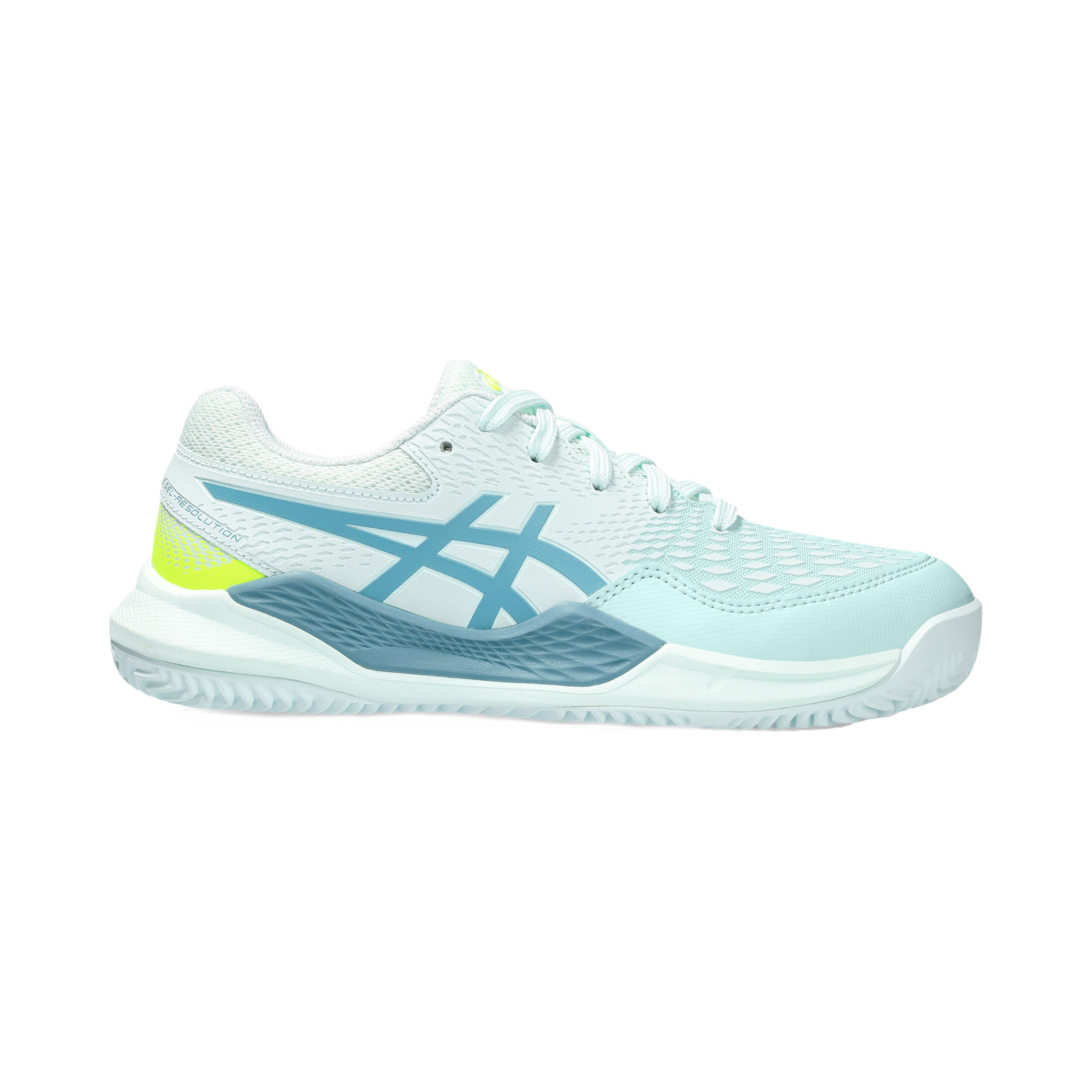 Buy ASICS Gel Resolution 9 GS Chaussure Terre Battue Enfants Blanc Turquoise online Tennis Point BE