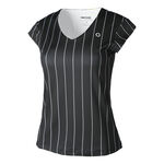Vêtements Tennis-Point Tennis-Point Stripes T-shirt Edition Spéciale Femmes-Noir,Blanc