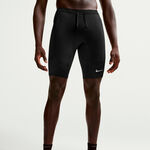 V&ecirc;tements Nike Nike Stride Half Tight Collant de course Hommes-noir, argent