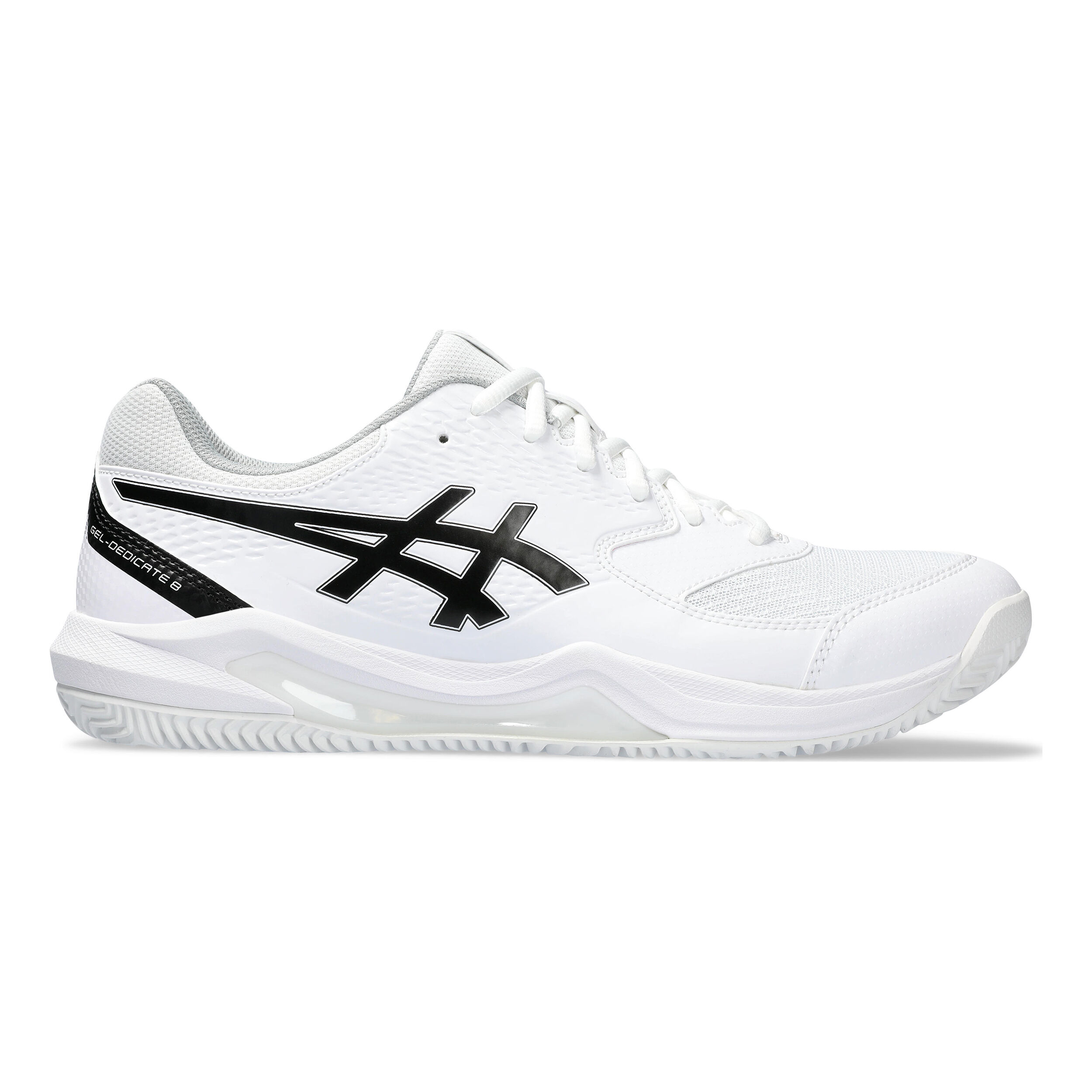 Buy ASICS Gel Dedicate 8 Chaussure Terre Battue Hommes Blanc Noir online Tennis Point BE