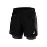 Road 2in1 5in Short de running Hommes-noir, gris fonc&eacute;