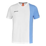 V&ecirc;tements Babolat Babolat Play Crew Neck T-shirt Hommes - blanc, bleu clair