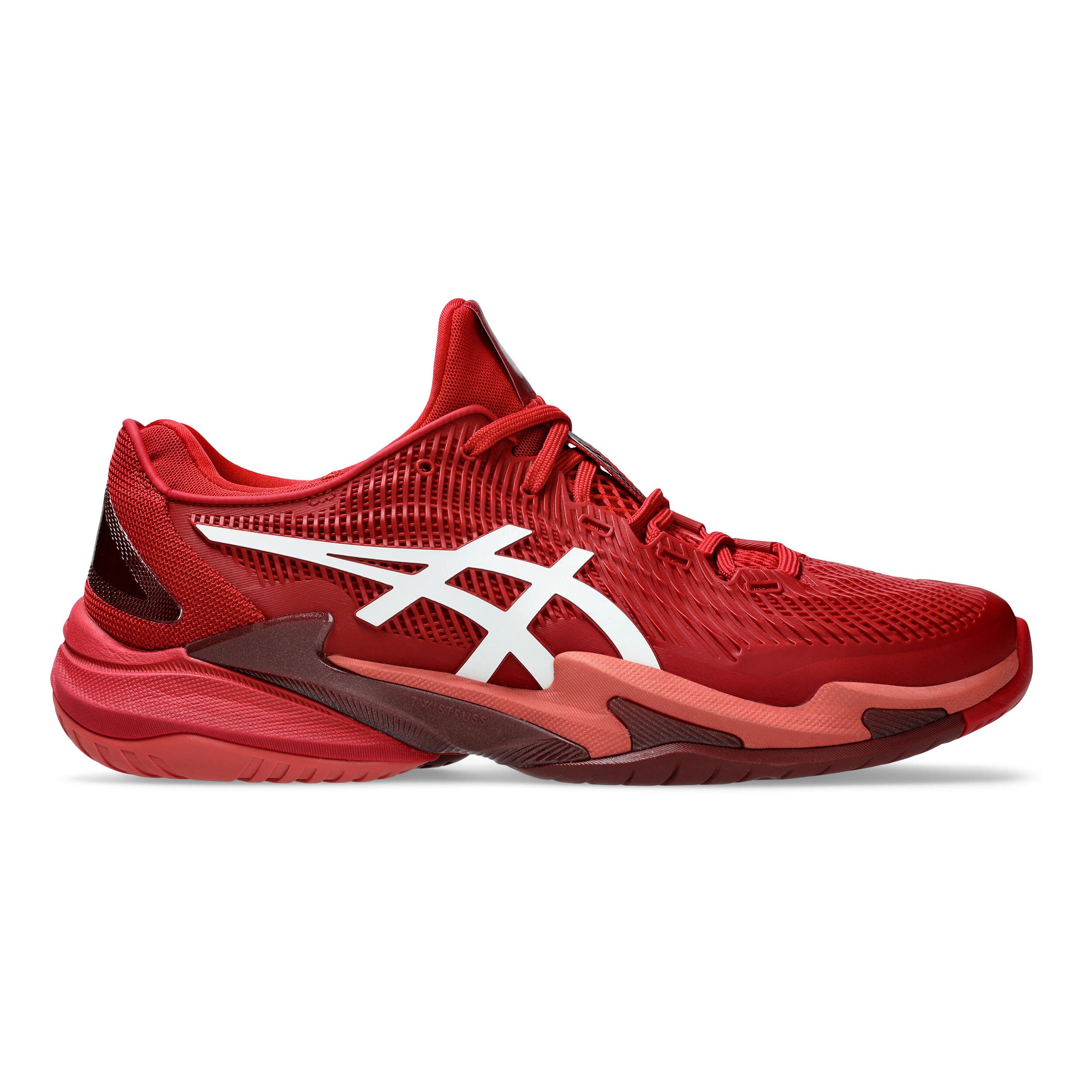 Buy ASICS Court FF 3 Novak Chaussure Tout Terrain Hommes Rouge Vin Blanc online Tennis Point BE