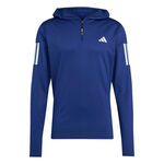 Vêtements adidas adidas Own The Run Winter Half-Zip Veste Running Hommes-Bleu Foncé