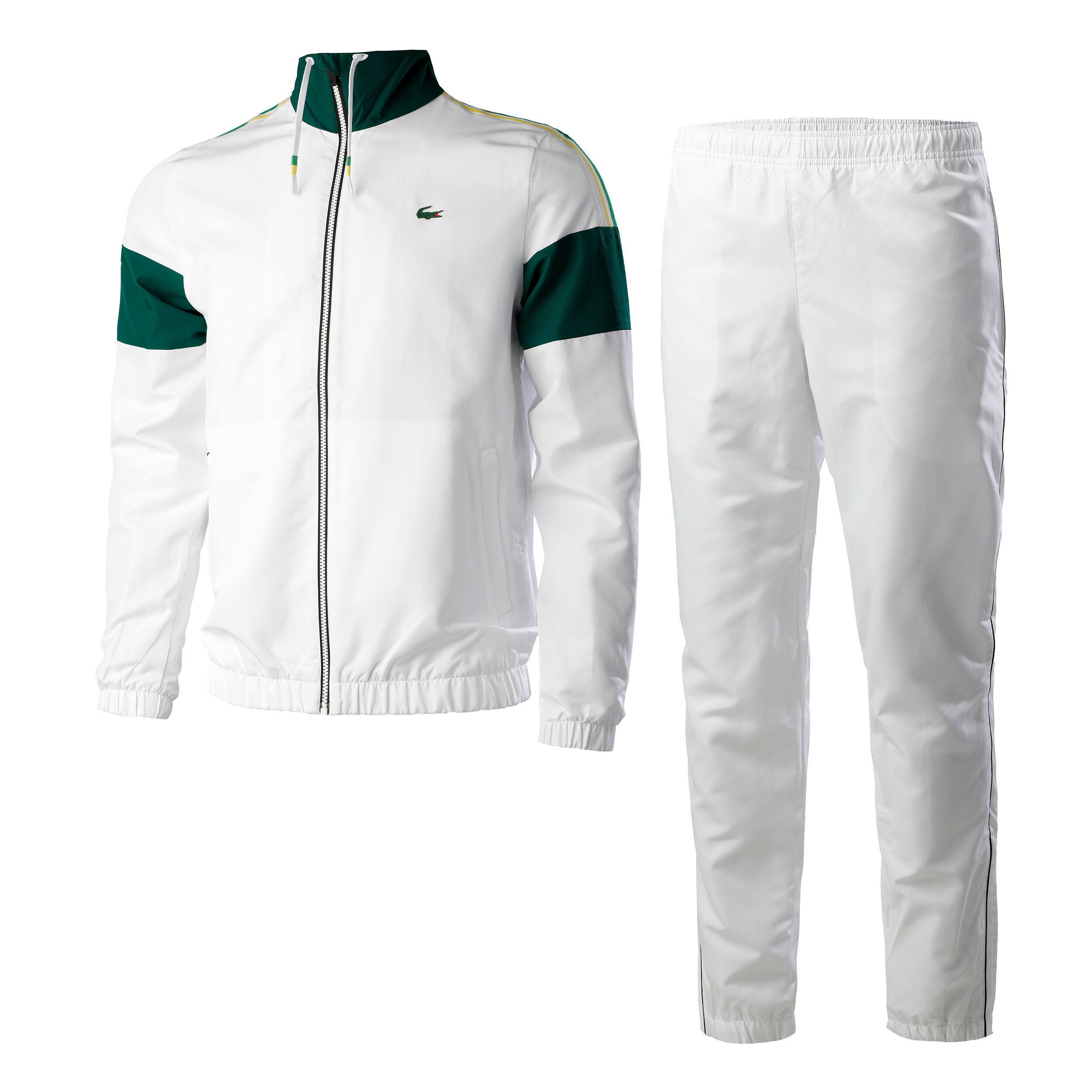 Survetement lacoste vert et blanc sales