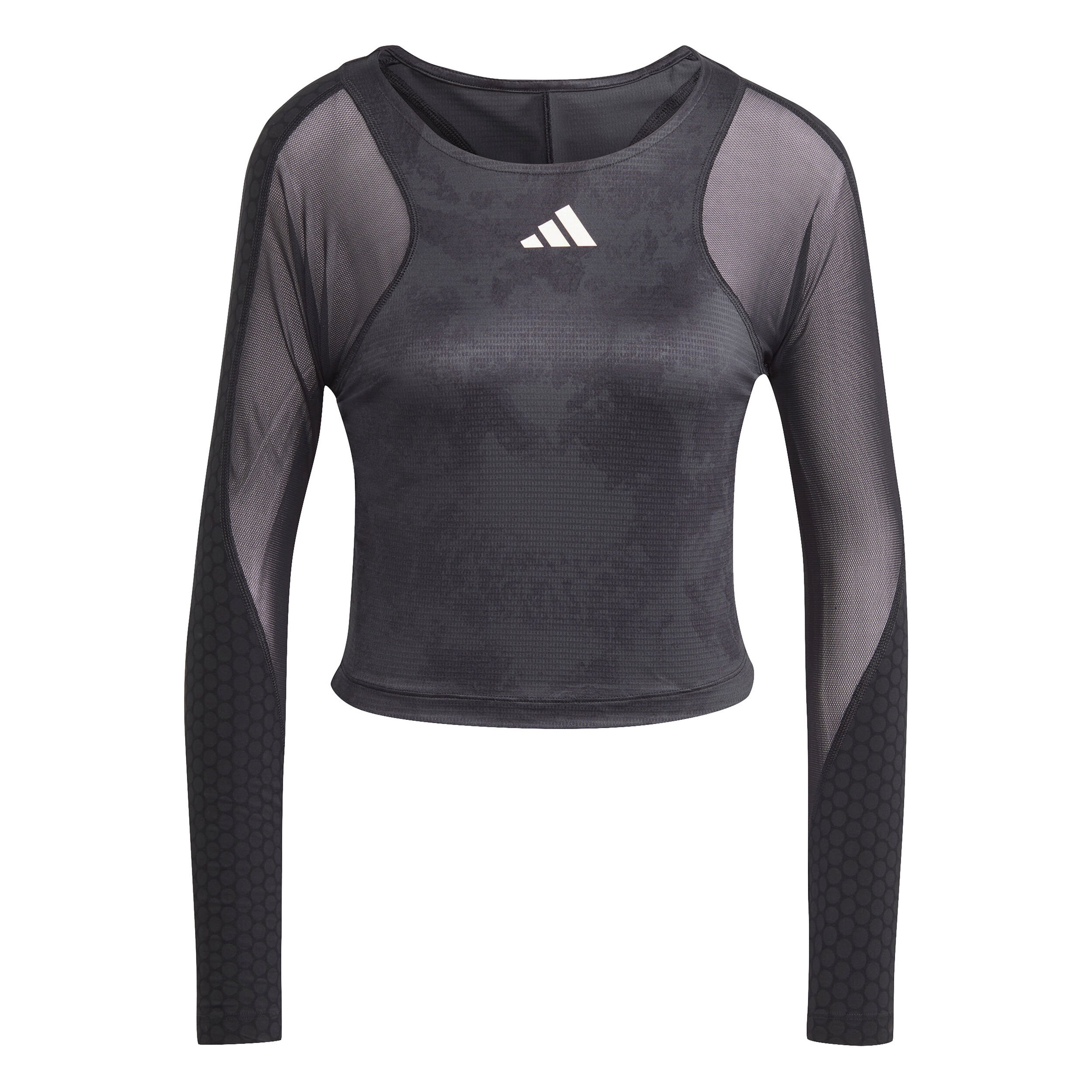 Buy adidas Paris Crop Haut Manches Longues Femmes Gris Fonce Noir online Tennis Point BE