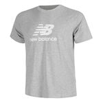 Vêtements New Balance New Balance Stacked Logo Tee T-shirt Hommes-Gris