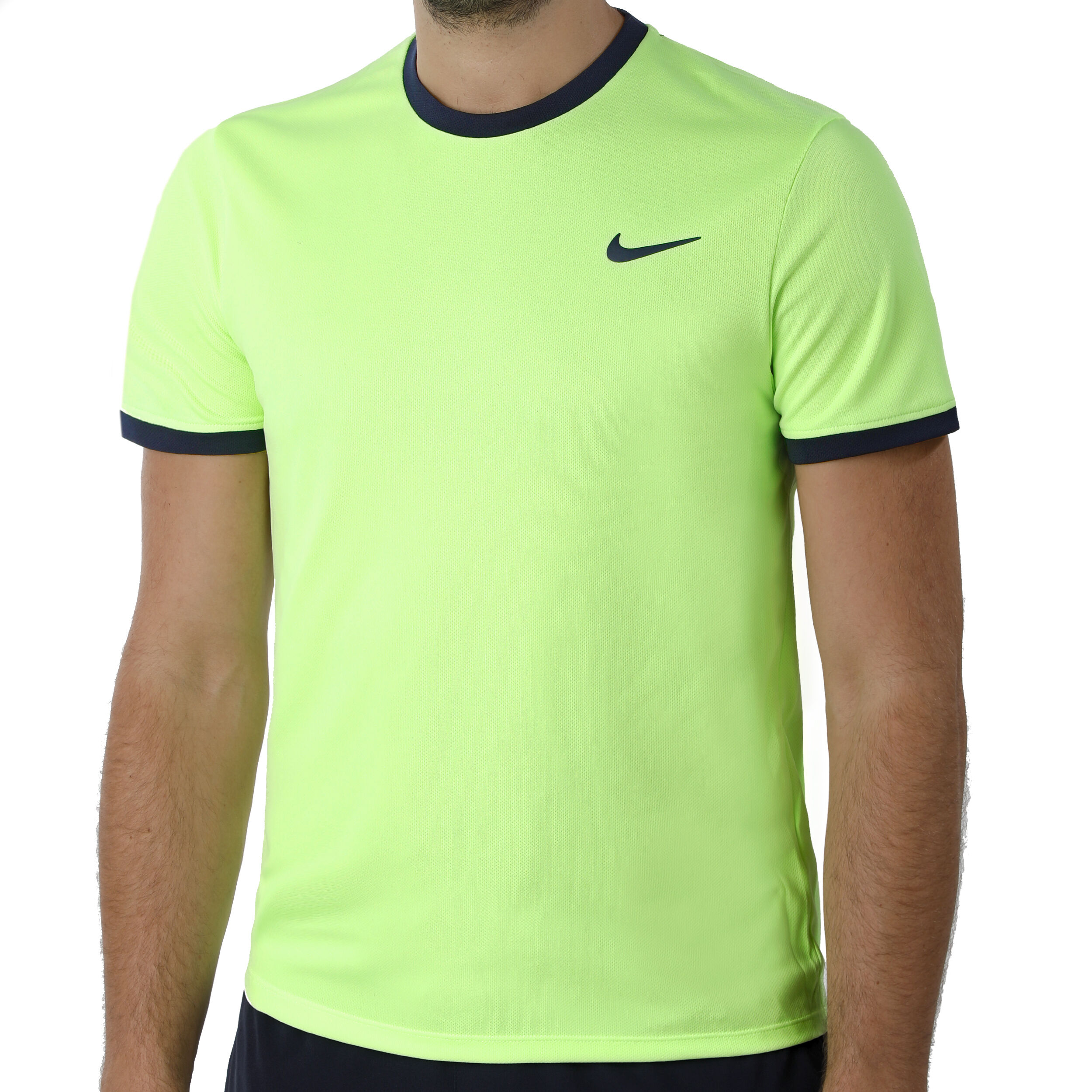 Buy Nike Court Dri Fit T shirt Hommes Vert Fluo Bleu Fonce online Tennis Point BE