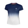 Crew Gradiant T-shirt Filles-Bleu Fonc&eacute;,Blanc