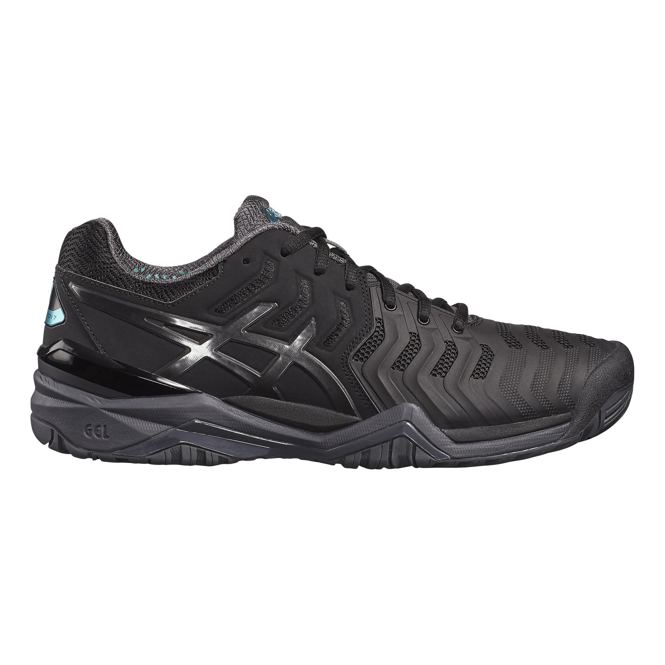 Buy ASICS Gel Resolution 7 Chaussure Tout Terrain Hommes Noir Gris Fonce online Tennis Point BE