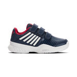 Chaussures de tennis K-Swiss K-Swiss Court Express Strap Omni Chaussures Toutes Surfaces Enfants-Bleu Fonc&eacute;,Blanc