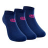 Leana No Show Tech Chaussettes De Sport Pack De 3 Femmes-Bleu Fonc&eacute;,Pink