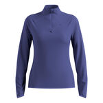 Vêtements Odlo Odlo Zeroweight Warm Mid Layer 1/2 Zip Maillot De Course Femmes-Bleu