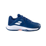 Chaussures de tennis Babolat Babolat PROP 3 AC Chaussures toutes surfaces Enfants-bleu fonc&eacute;, blanc