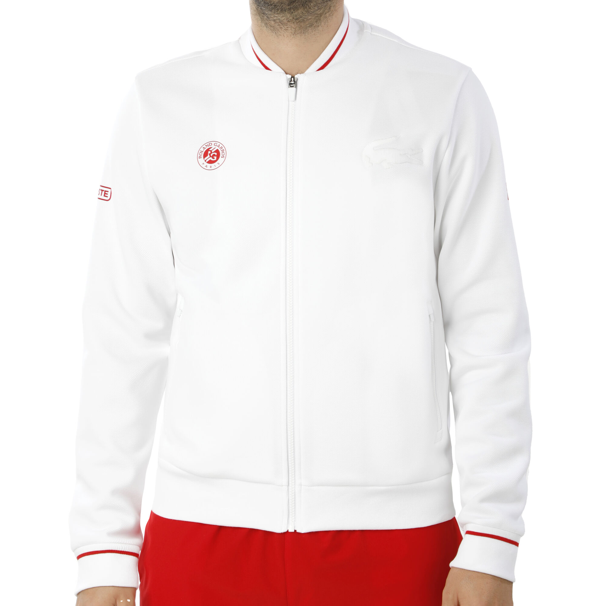 Lacoste Roland Garros Novak Djokovic Gilet En Coton Hommes - Blanc , Rouge  acheter en ligne | Tennis-Point