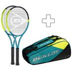 Lot De Raquettes Dunlop 2x D TF 25 SX300 TOUR plus Schlägertasche