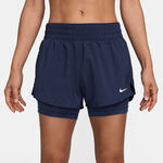 V&ecirc;tements Nike Nike One Dri-Fit Mid Rise 3In 2N1 Shorts Femmes-Bleu Fonc&eacute;